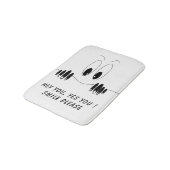 Funny Bath Mat mit Neugier Augen - Lächeln Badematte (Schrägansicht)