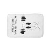 Funny Bath Mat mit Neugier Augen - Lächeln Badematte (Vorderseite)