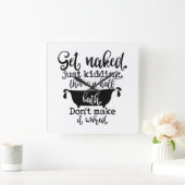 Funny Bathroom Design For Your Home Decoration Quadratische Wanduhr (Zuhause)