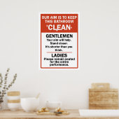 Funny Bathroom Etiquette Poster (Küche)