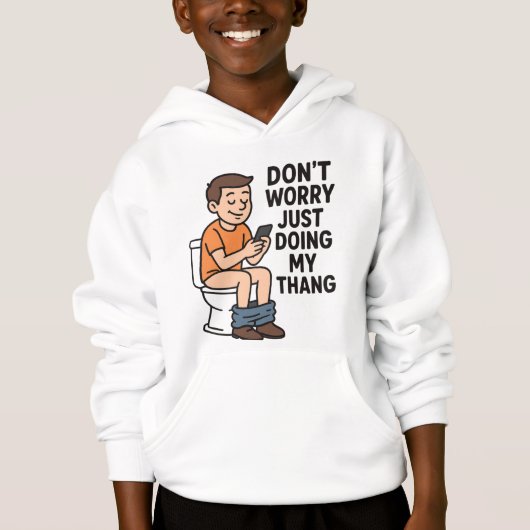 Funny Bathroom Humor Hoodie (Vorderseite)