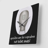 Funny Bathroom Novelty Wall Uhren (Winkel)