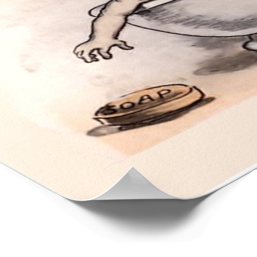 Funny Bathroom Poster (Ecke)