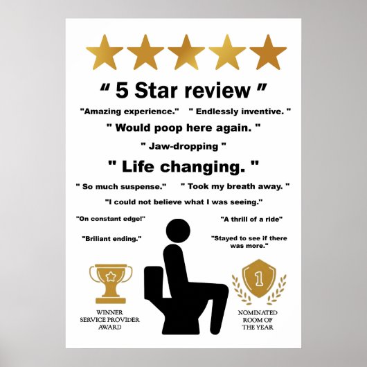 Funny Bathrop Reviews Poster (Vorne)