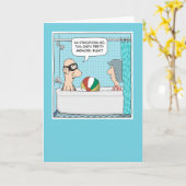 Funny Bathtub Stayation Jahrestag Karte (Gelbe Blume)