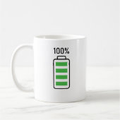 Funny Battery Charging Design Kaffee & Tee Tasse (Links)