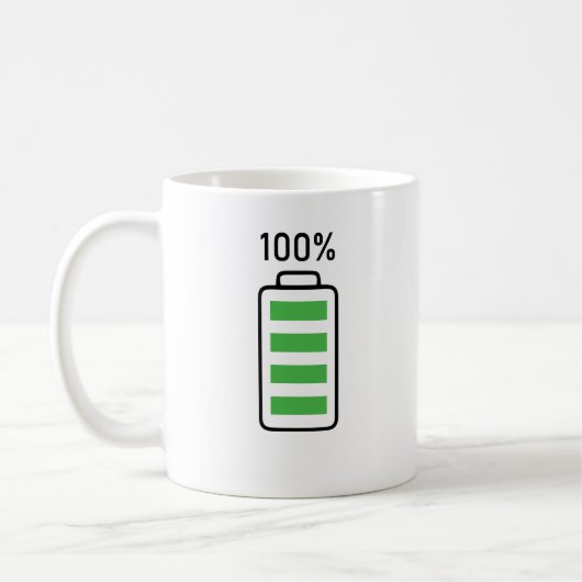 Funny Battery Charging Design Kaffee & Tee Tasse (Links)
