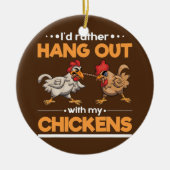 Funny Bauer Farm Animal Id eher mit Hangout Keramik Ornament (Vorne)