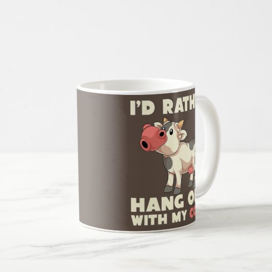 Funny Bauer Farm Animal Id ist eher mit Kaffeetasse (VorderseiteRechts)