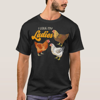 Funny Bauer Geschenk - Ich Liebe My Ladys Chicken T-Shirt