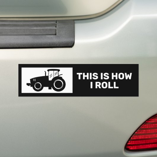 Funny Bauer Traktor So Roll ich Autoaufkleber (Auf Auto)