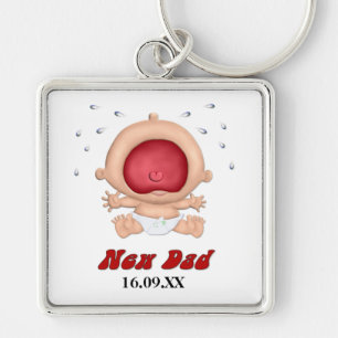Funny Bawling Baby for New Dad - Passen Sie sich a Schlüsselanhänger