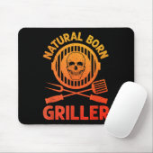 Funny Bbq Art For Men Women Grilling Meat Smoking  Mousepad (Mit Mouse)