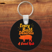 Funny Bbq Art For Men Women Grilling Meat Smoking Schlüsselanhänger (Vorderseite)