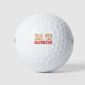 Funny Bbq Gift Real men Smell like Barbecue Grill Golfball (Vorderseite)