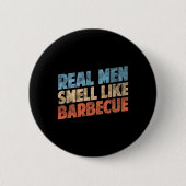 Funny Bbq Grilling Lovers Real Men Smell Like Rbec Button (Vorderseite)