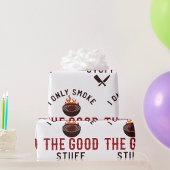 Funny BBQ Quote I Only Smoke The Good Stuff Geschenkpapier