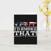 Funny Bbq Shirt I'd Smoke That Meat Tmaster Grill Karte (Gelbe Blume)