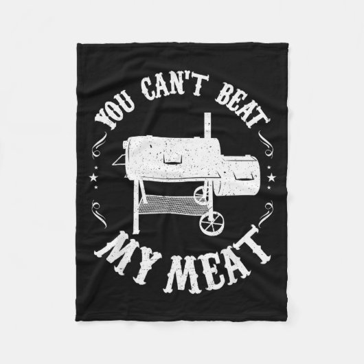 Funny Bbq T Reverse Flow Smoker Accessory Dad Gril Fleecedecke (Vorderseite)