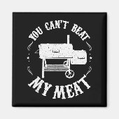 Funny Bbq T Reverse Flow Smoker Accessory Dad Gril Magnet (Vorne)