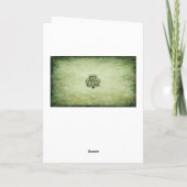 Funny "be green and drink on" irisches Kleeblatt Karte (Rückseite)