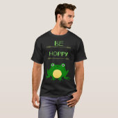 Funny Be Hoppy Frog Amphibian Pun T-Shirt (Vorne ganz)