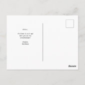 Funny Be My Trauzeuge Brush Script Foto Postkarte (Rückseite)