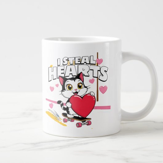 Funny "Be My Valentine" für sie - Niedliches Gesch Jumbo-Tasse (Rechts)