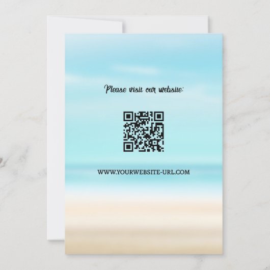 Funny Beach Bottle Wedding Save the Date Card (Rückseite)