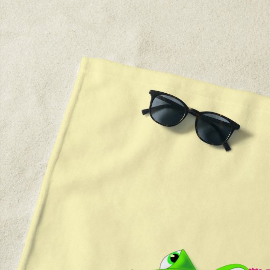 Funny Beach Handtuch Frosch Gitarrenmusik spielen (Beispiel)