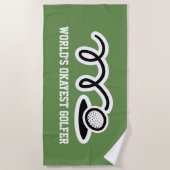 Funny Beach Handtuch Geschenk für Golfspieler (Vorderseite)