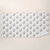 Funny Beach Handtuch mit Baby Cats (Vorderseite)