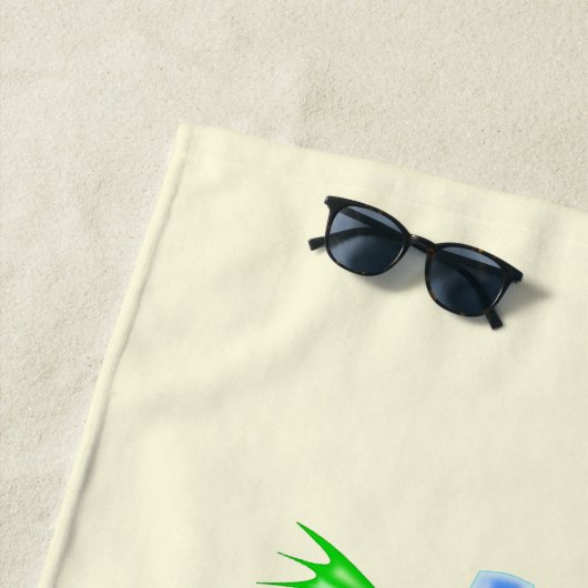 Funny Beach Handtuch mit Happy Party Frogs (Beispiel)