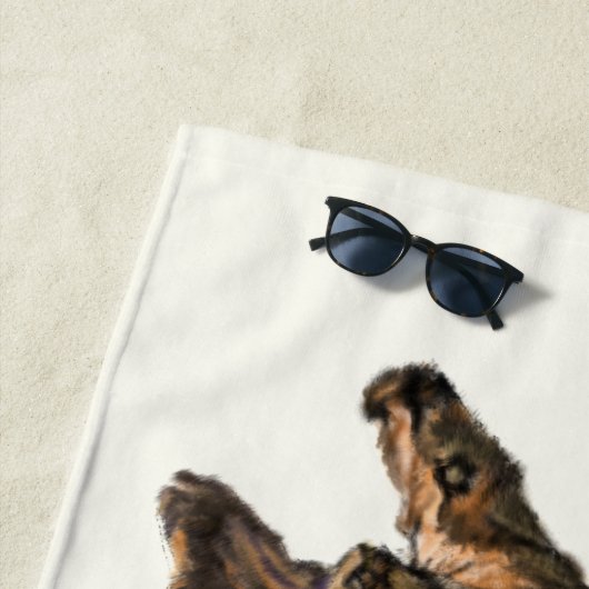 Funny Beach Handtuch spielend Giraffe - Custom Tex (Beispiel)