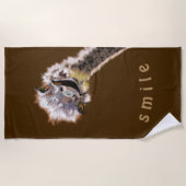 Funny Beach Handtuch Spielend Strauß - Lächeln (Vorderseite)