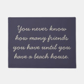 Funny Beach House Friend Humor Saying Navy Fußmatte (Vorderseite)