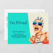 Funny Beach Lady Ich habe mich bewegt Postkarte (Vorne/Hinten)