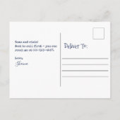 Funny Beach Lady Ich habe mich bewegt Postkarte (Rückseite)