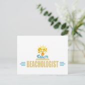 Funny Beach Lover Postkarte (Stehend Vorderseite)
