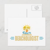 Funny Beach Lover Postkarte (Vorne/Hinten)
