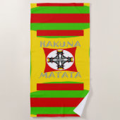 Funny Beach Party Red Golden Green Strandtuch (Vorderseite)