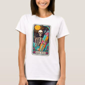 Funny Beach Peace Beach Skeleton Tarot T-Shirt (Vorderseite)