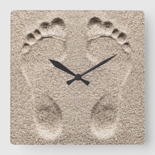 Funny Beach Thema Quadratische Wanduhr (Vorderseite)