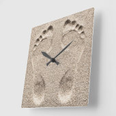 Funny Beach Thema Quadratische Wanduhr (Winkel)