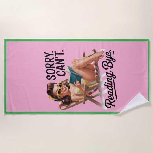 Funny Beach Towel for Readers Strandtuch (Vorderseite)