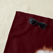 Funny Beach Towel Happy Ostrich - Farbe wählen Strandtuch (Beispiel)