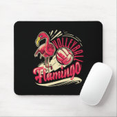 Funny Beach Vball Pink Flamingo Volleyball Mousepad (Mit Mouse)