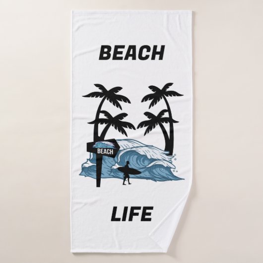 Funny Beach Wave Badhandtuch Set (Badehandtuch)