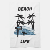 Funny Beach Wave Geschirrtuch (Vertikal)