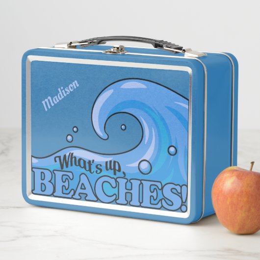 Funny Beach Wave individuelle Name Lunch Boxen (Beispiel)